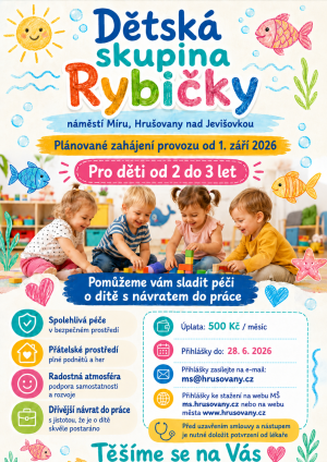 Plakát dětské skupiny Rybičky